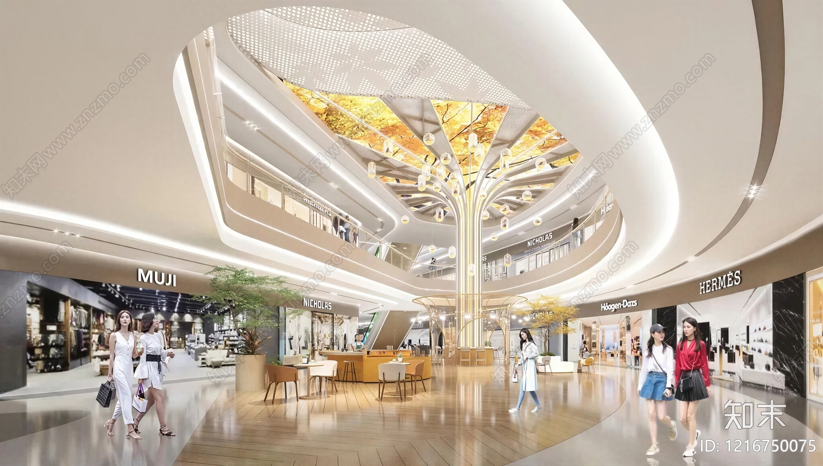 现代商场贴图下载【ID:1216750075】