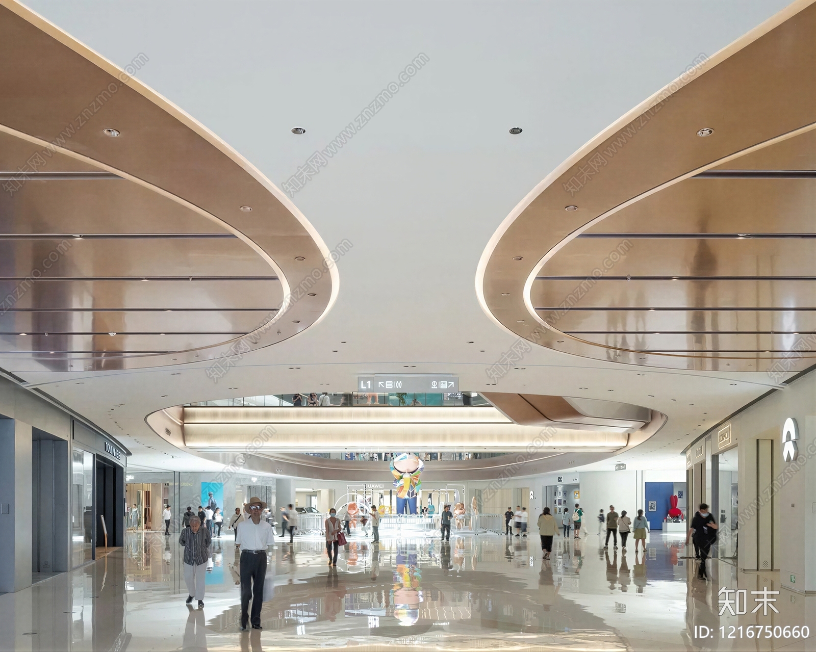 现代商场贴图下载【ID:1216750660】