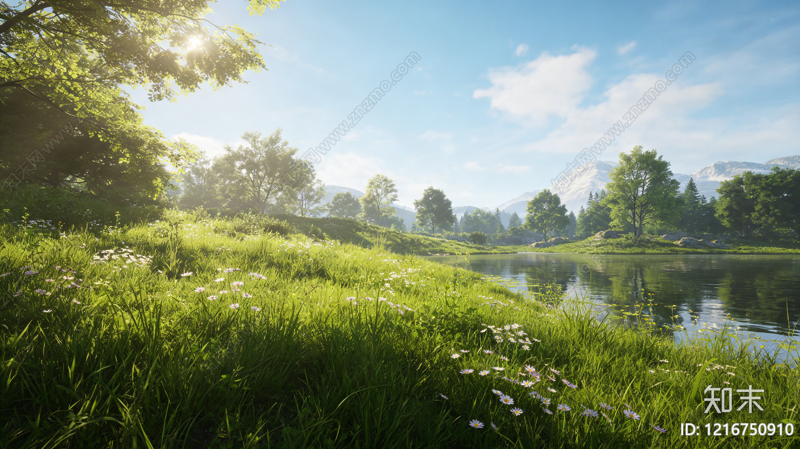 现代山水贴图下载【ID:1216750910】