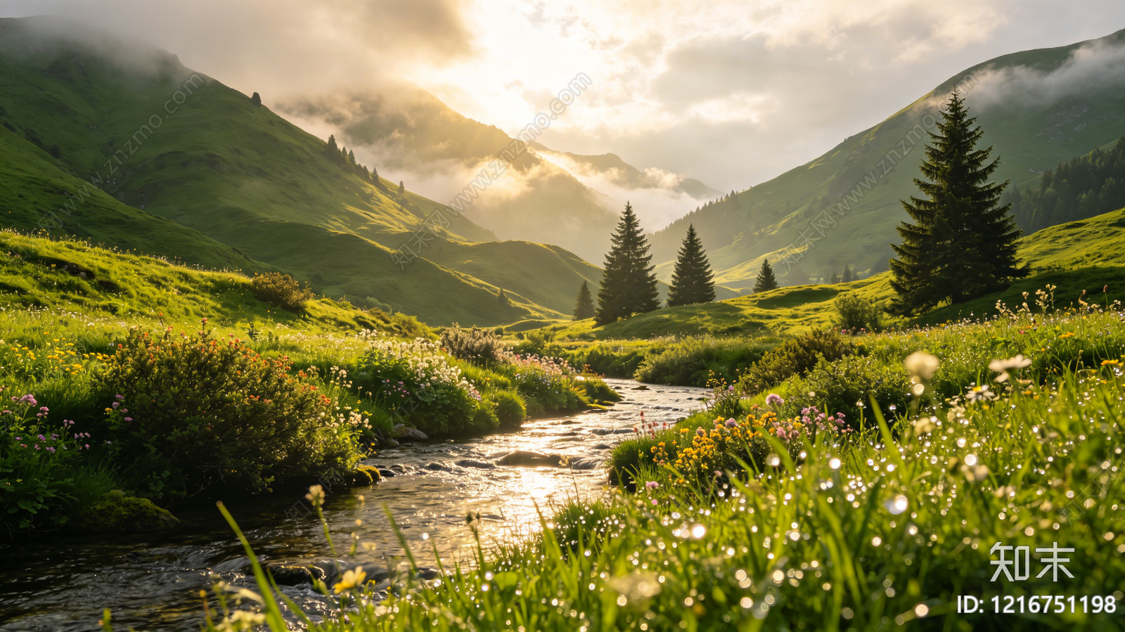 现代山水贴图下载【ID:1216751198】