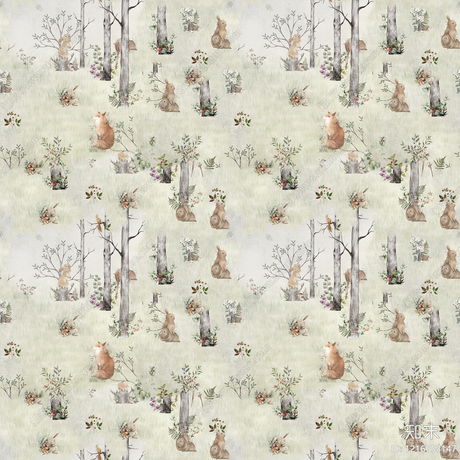 法式儿童壁纸贴图下载【ID:1216753147】