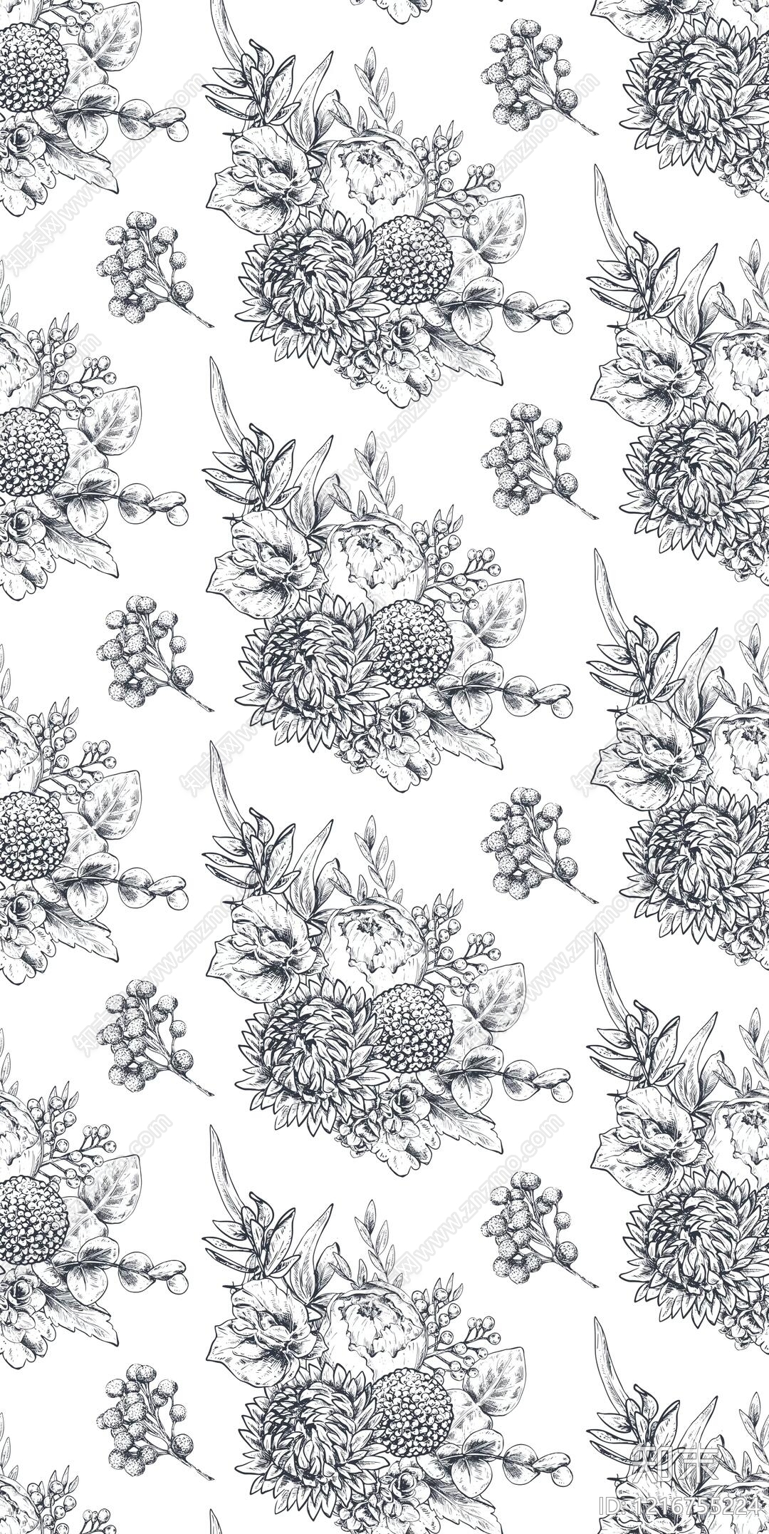 复古传统纹样贴图下载【ID:1216755224】