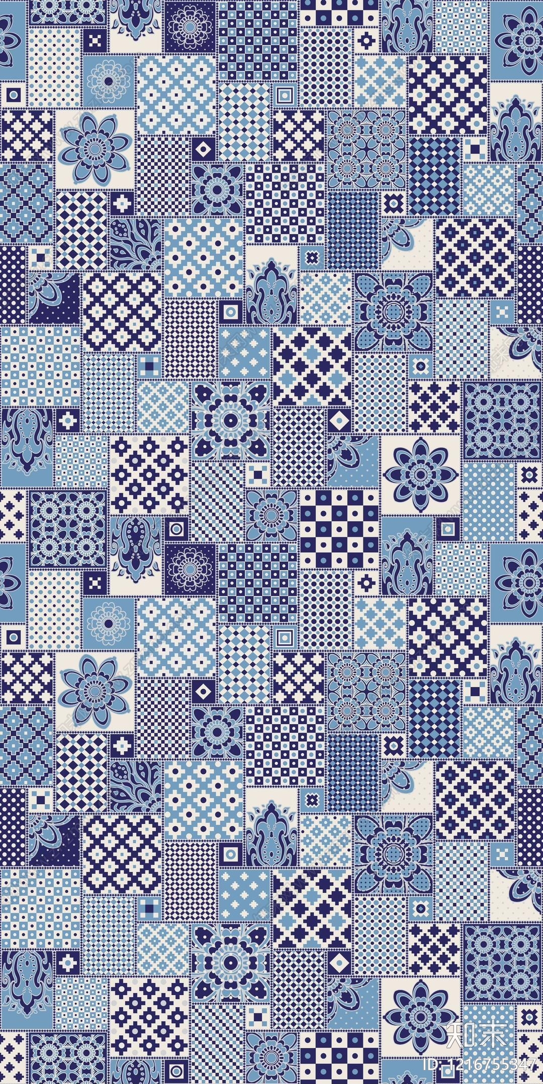 复古花纹砖贴图下载【ID:1216755347】