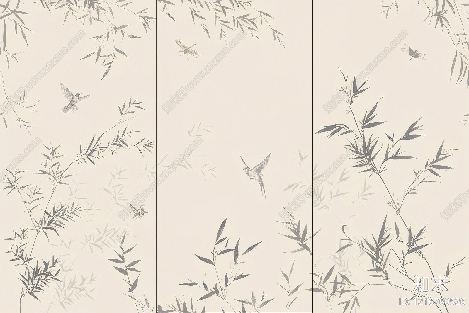 中式水墨画贴图下载【ID:1216760526】