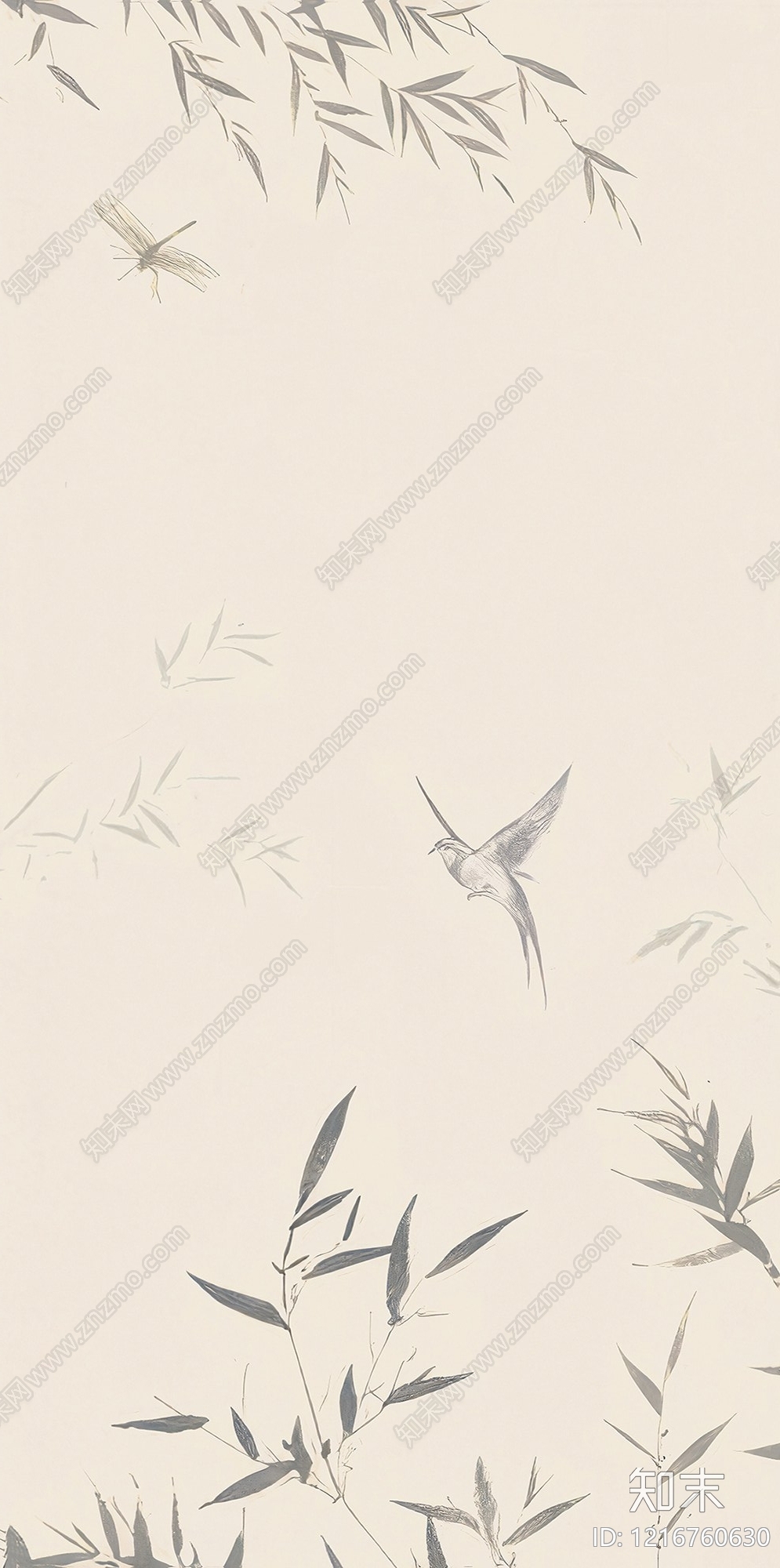 中式水墨画贴图下载【ID:1216760630】