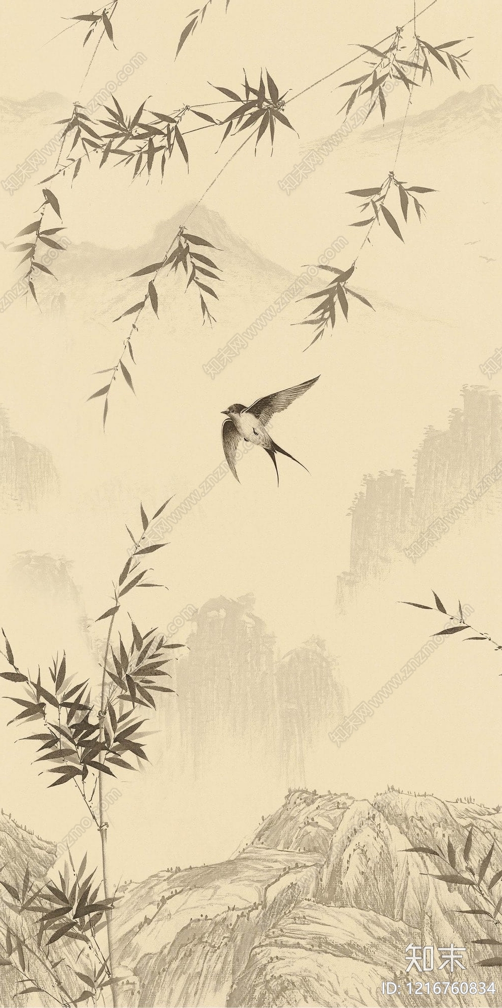 新中式装饰画贴图下载【ID:1216760834】