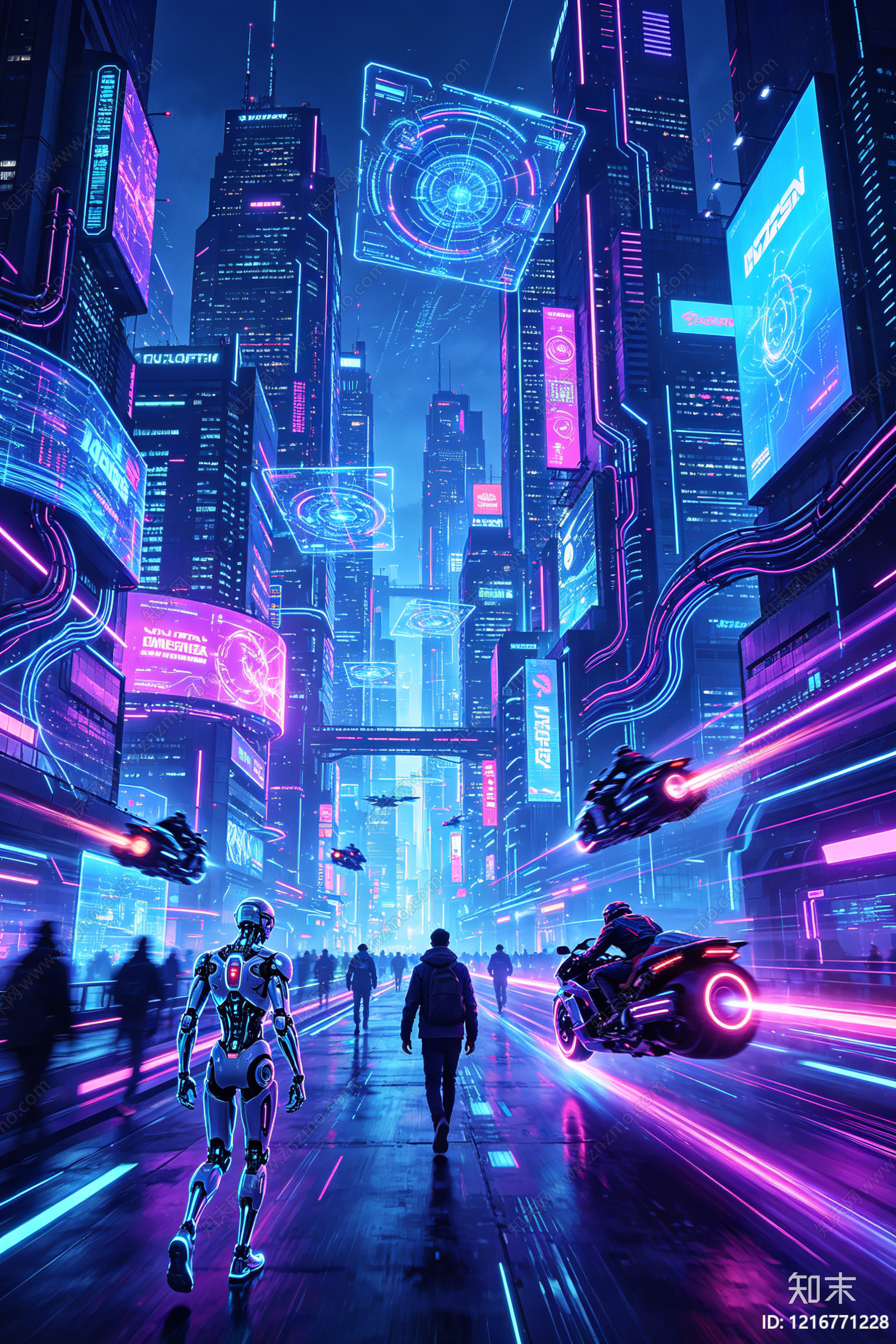 现代装饰画贴图下载【ID:1216771228】