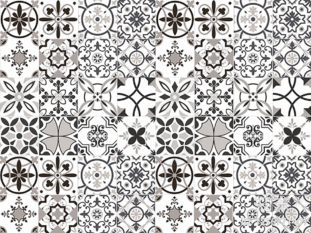 花纹砖贴图下载【ID:1216771401】