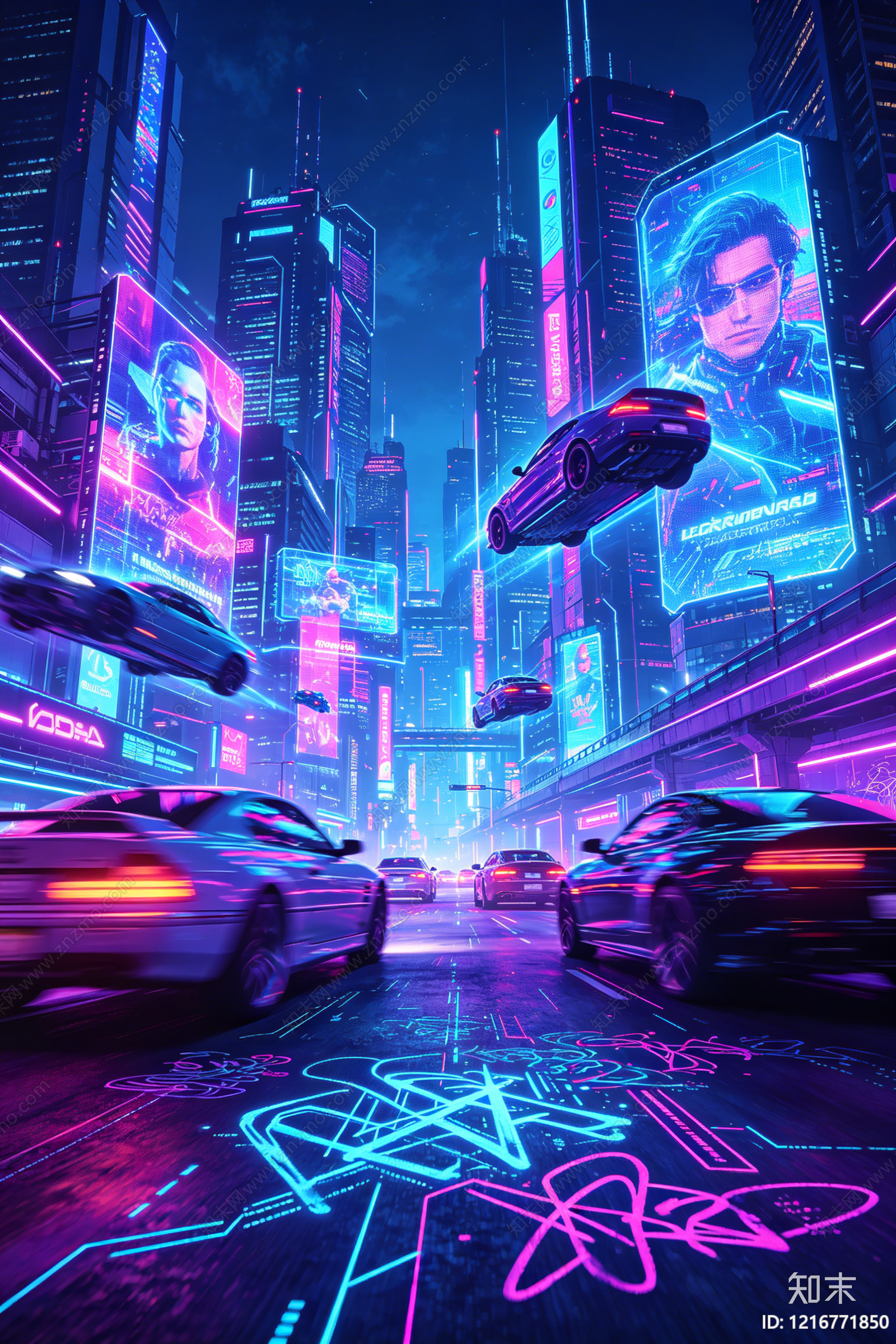 现代装饰画贴图下载【ID:1216771850】