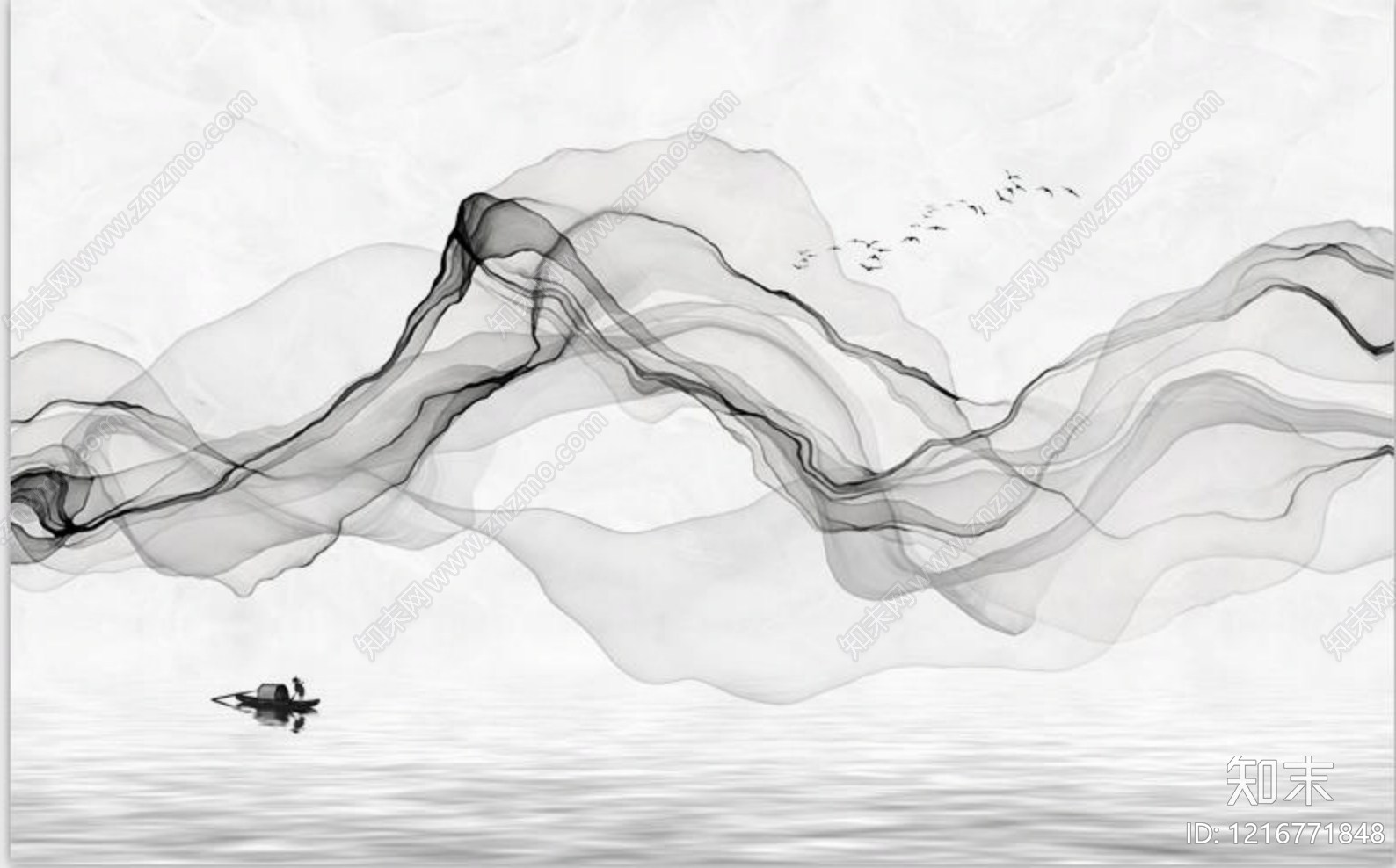 水墨画贴图下载【ID:1216771848】