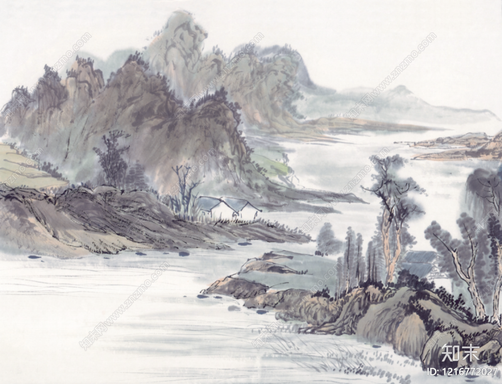 山水贴图下载【ID:1216772027】