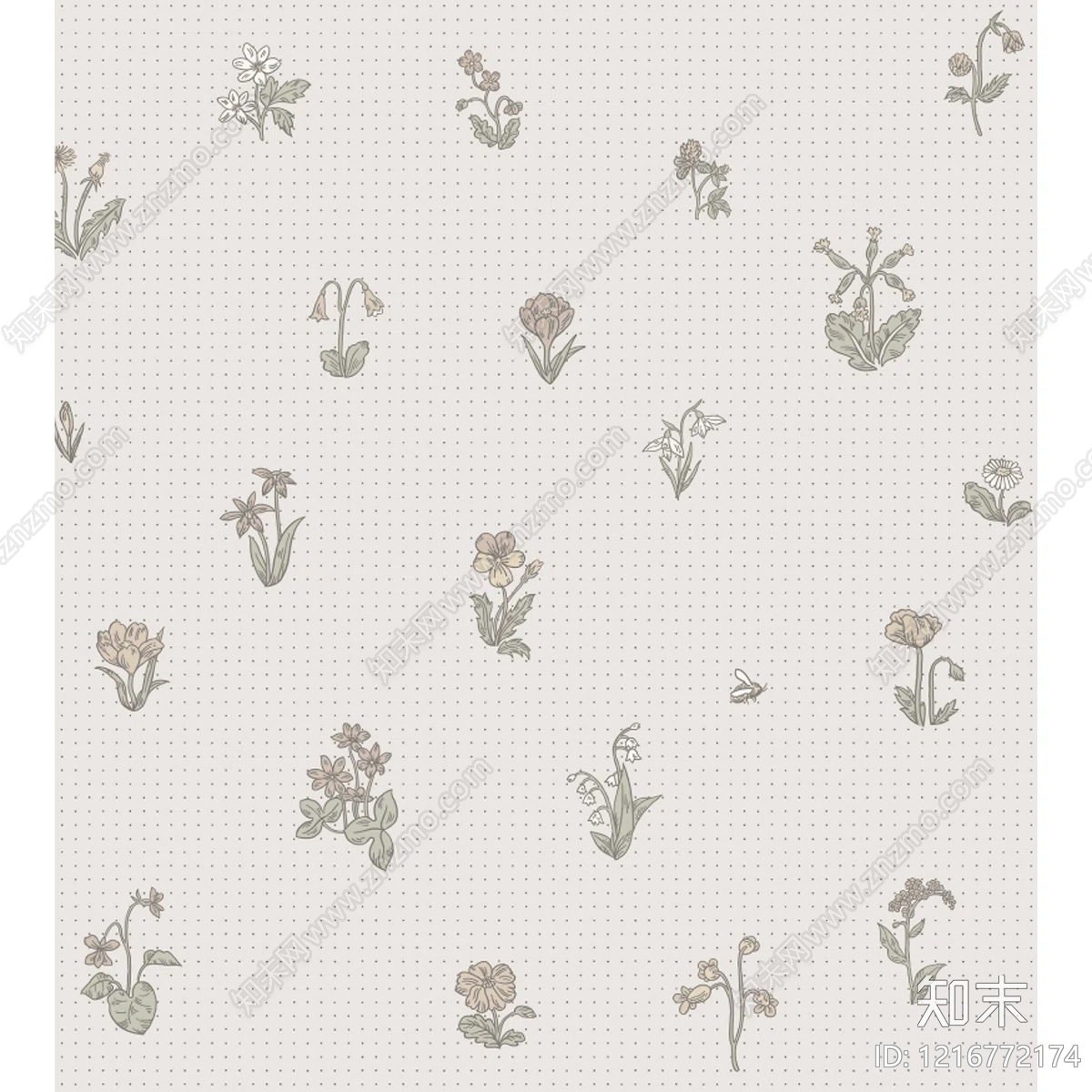 北欧植物壁纸贴图下载【ID:1216772174】
