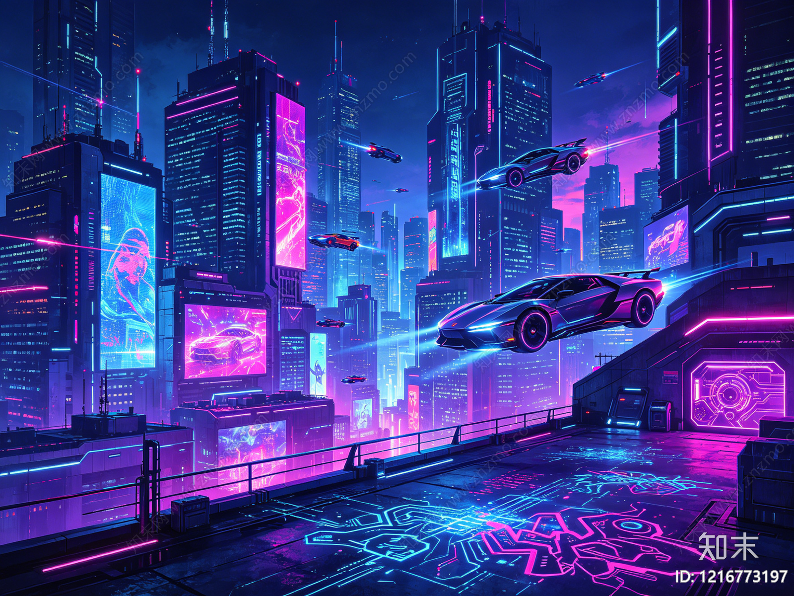 现代装饰画贴图下载【ID:1216773197】