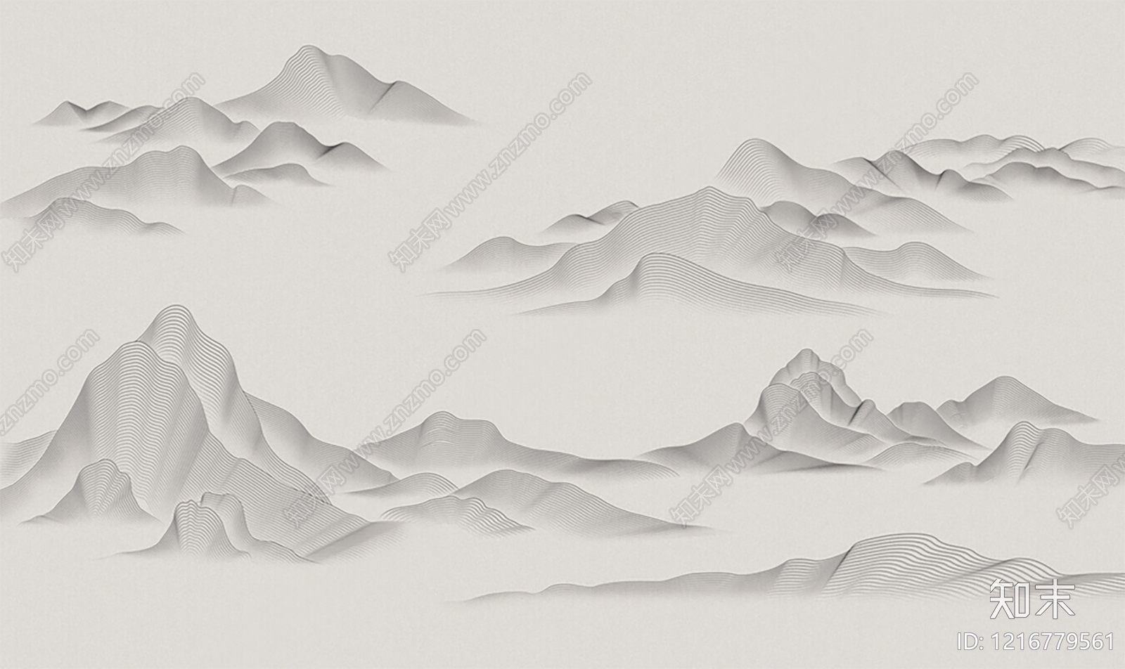 新中式远山贴图下载【ID:1216779561】