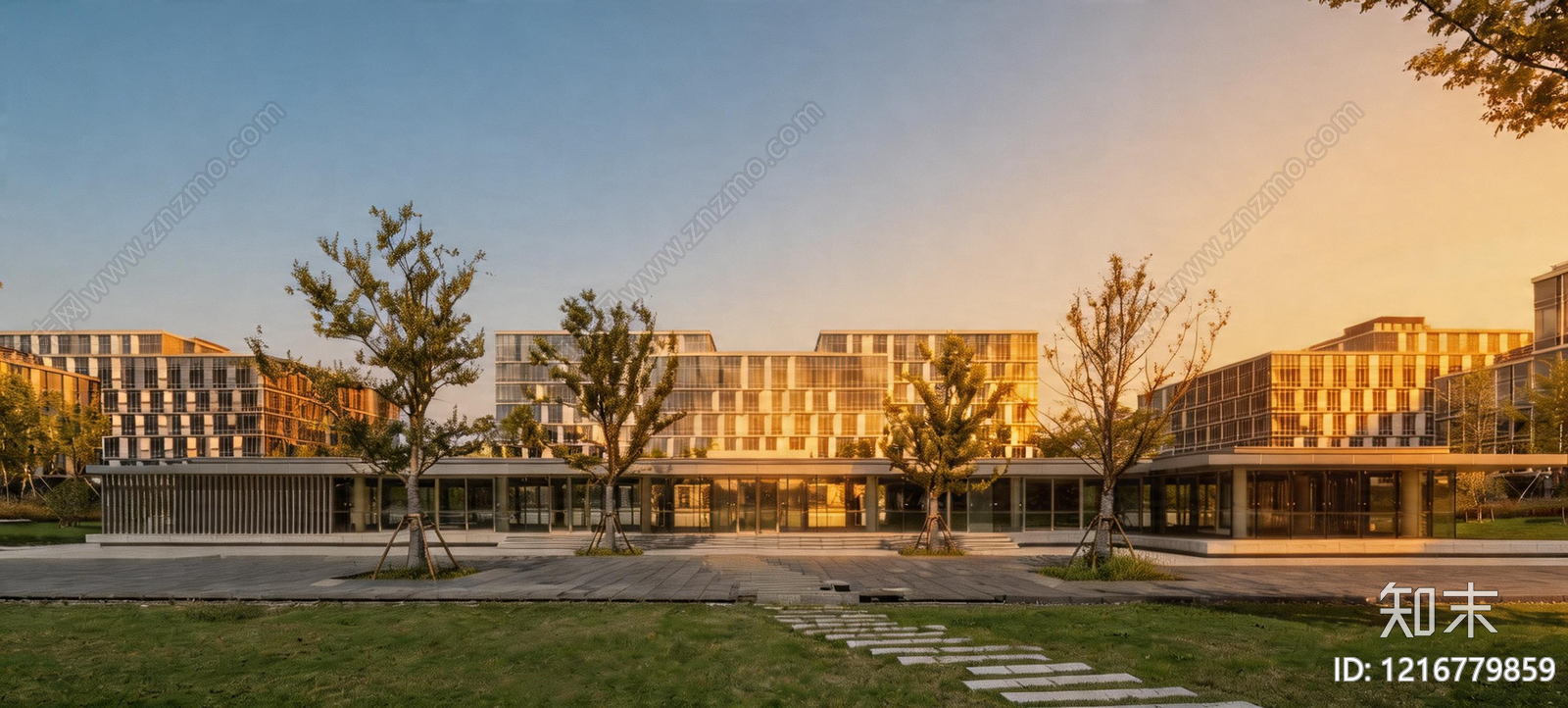 现代建筑群贴图下载【ID:1216779859】