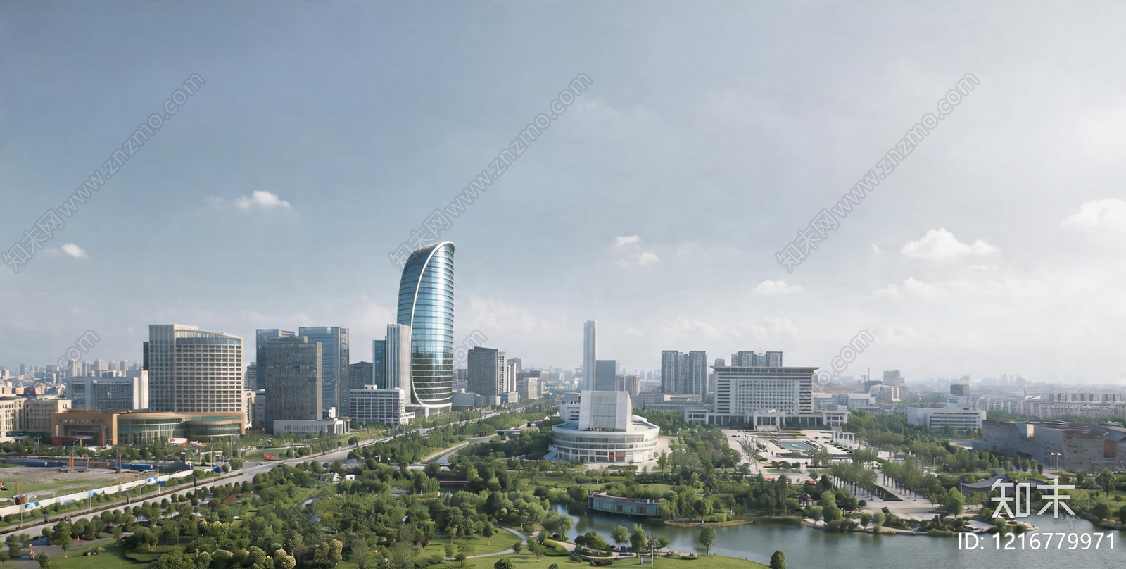 现代城市背景贴图下载【ID:1216779971】