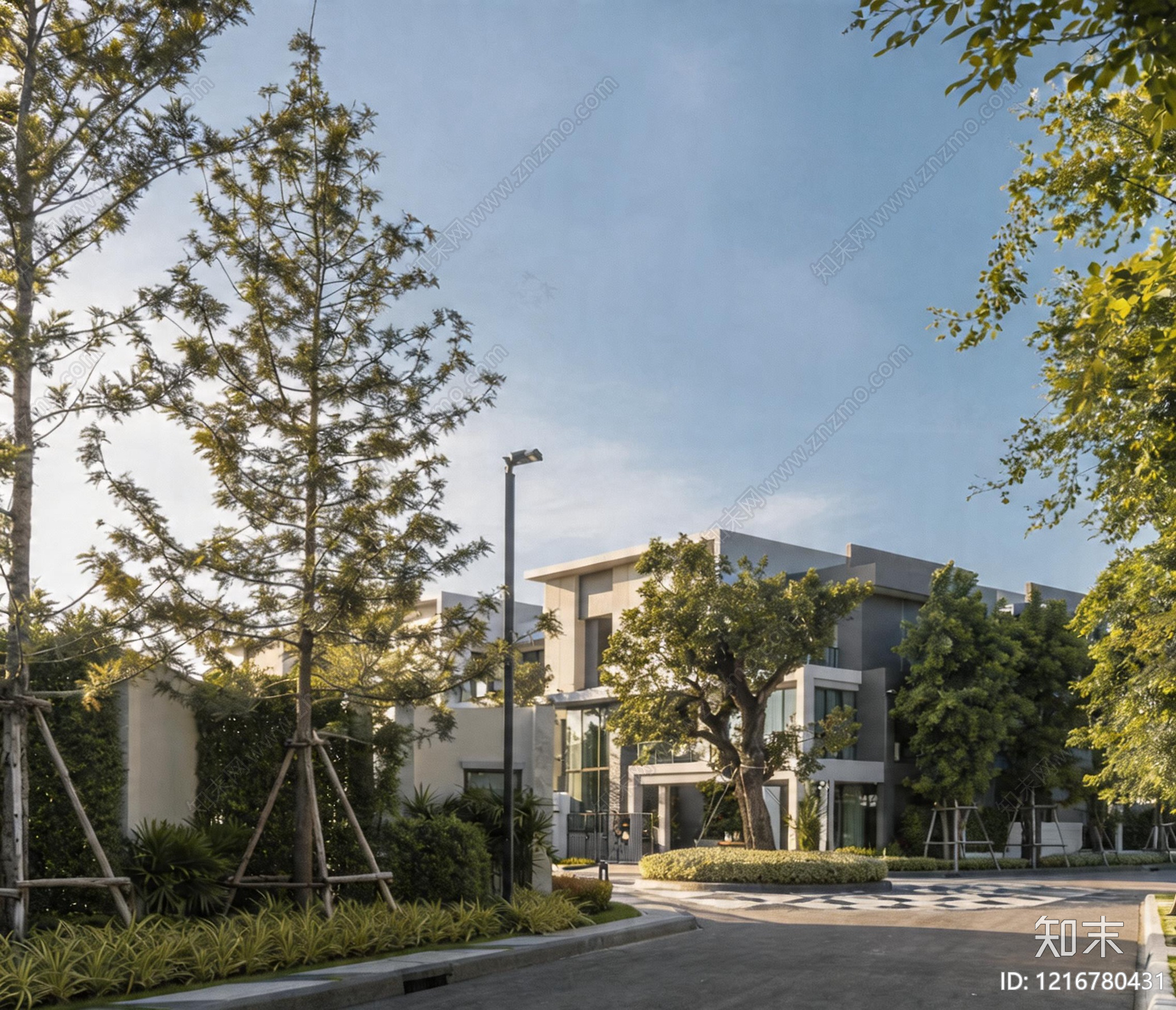 新中式城市背景贴图下载【ID:1216780431】