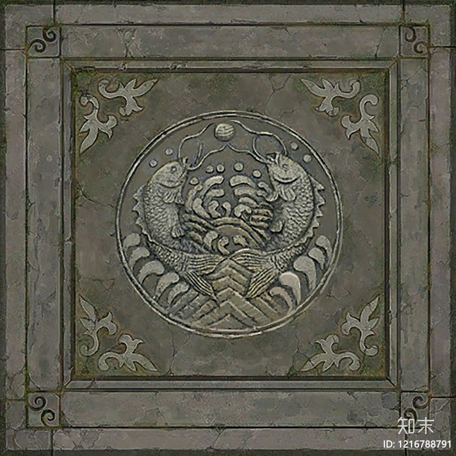 中式标识铺装贴图下载【ID:1216788791】