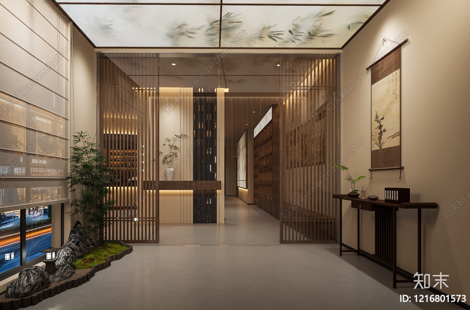 新中式店铺贴图下载【ID:1216801573】