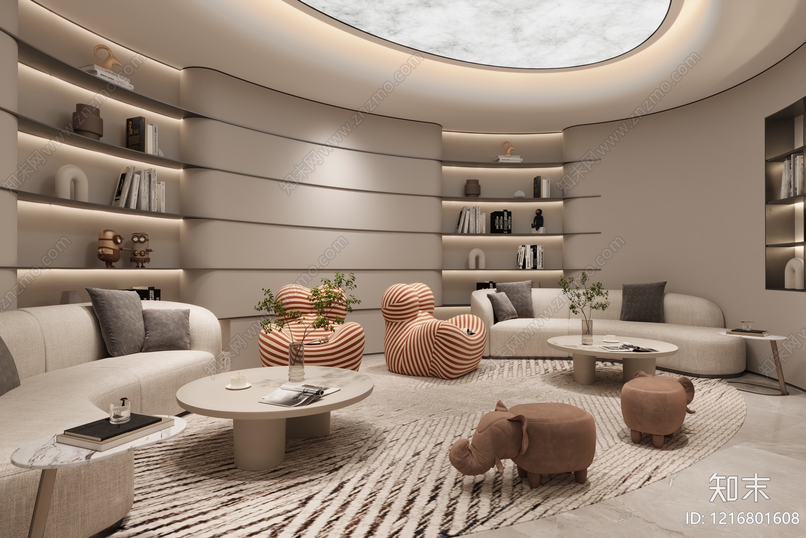 轻奢客厅贴图下载【ID:1216801608】