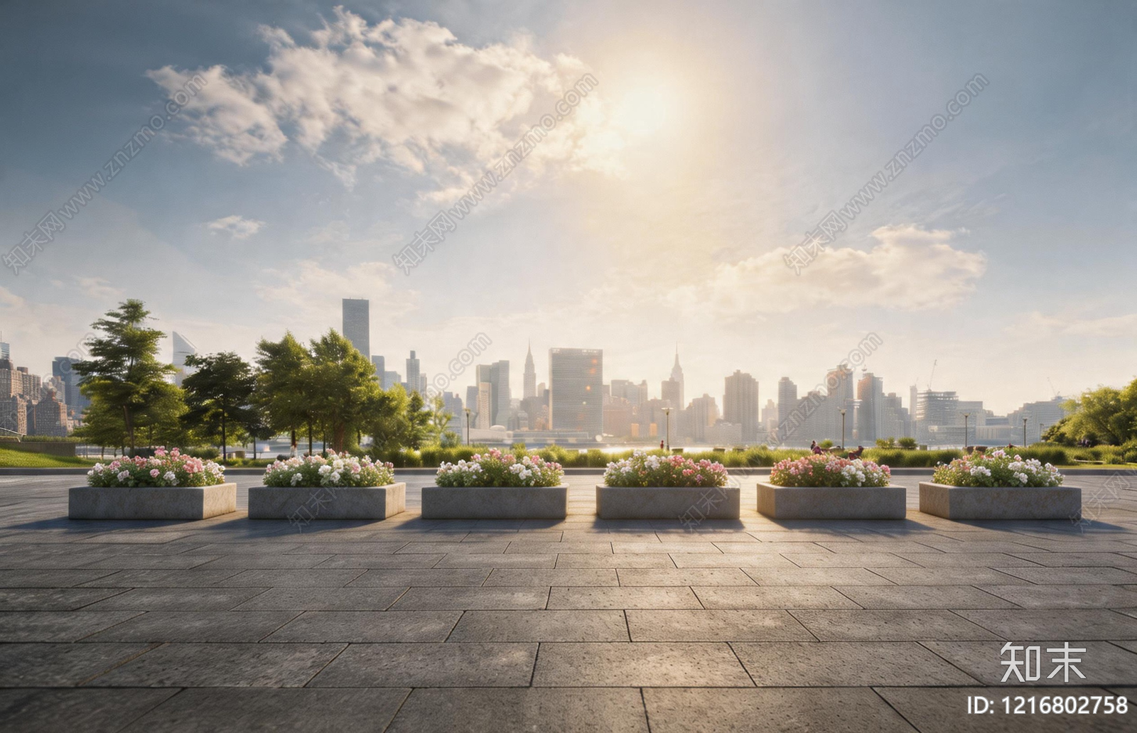 现代城市背景贴图下载【ID:1216802758】