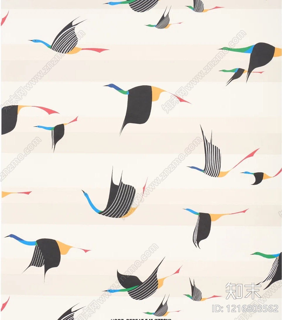 北欧花鸟壁纸贴图下载【ID:1216803562】