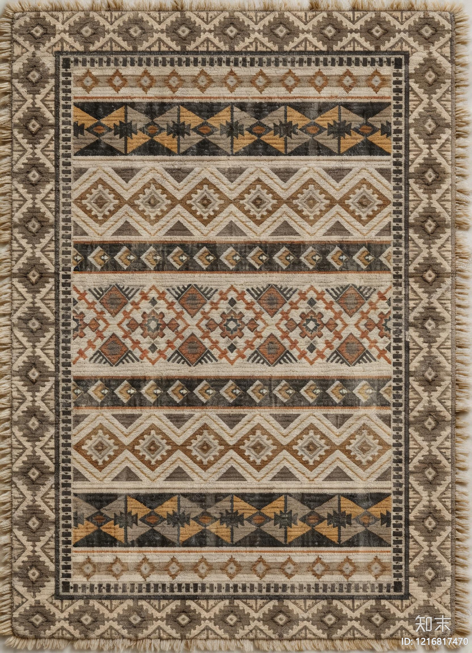 法式几何地毯贴图下载【ID:1216817470】