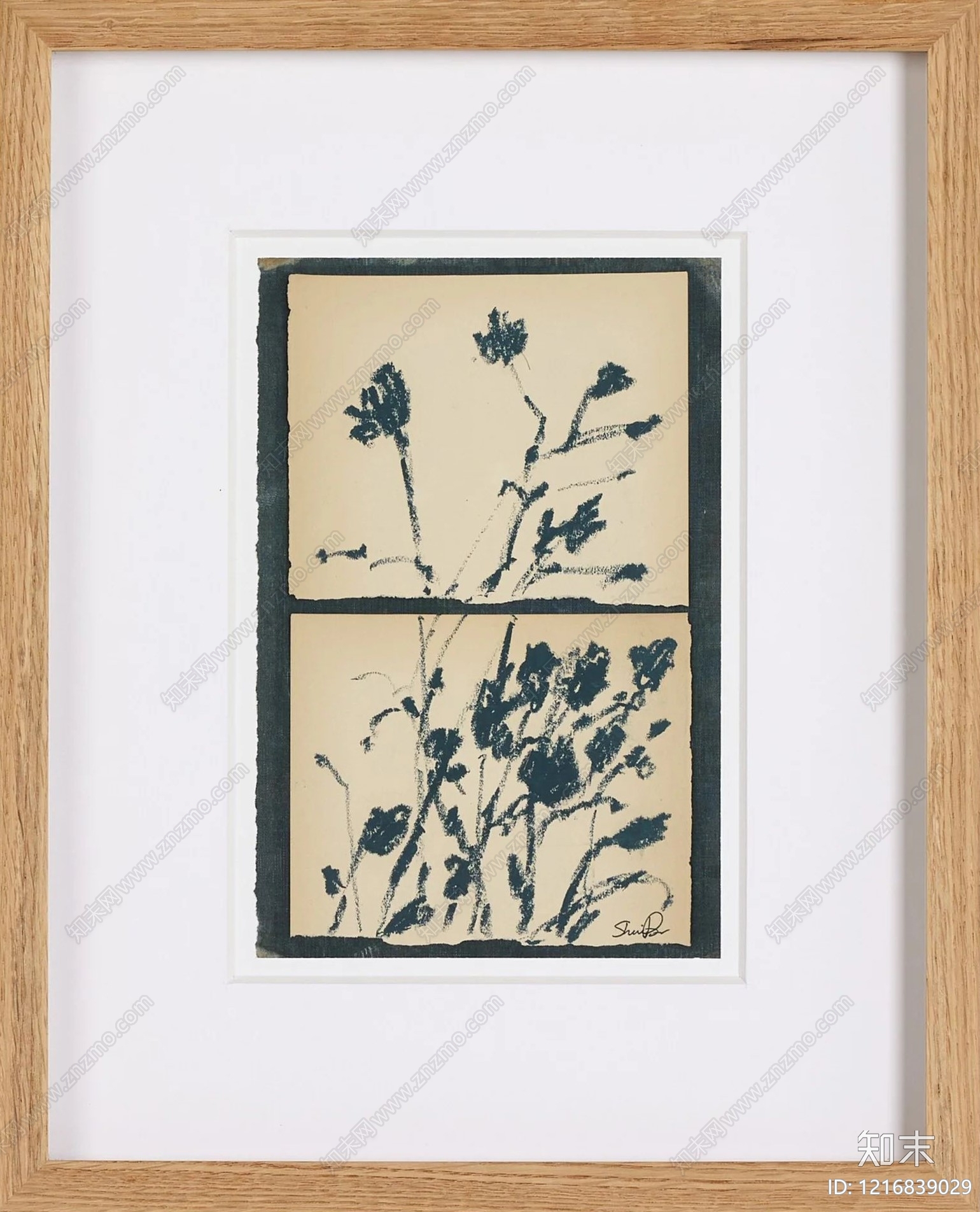 日式黑白挂画贴图下载【ID:1216839029】