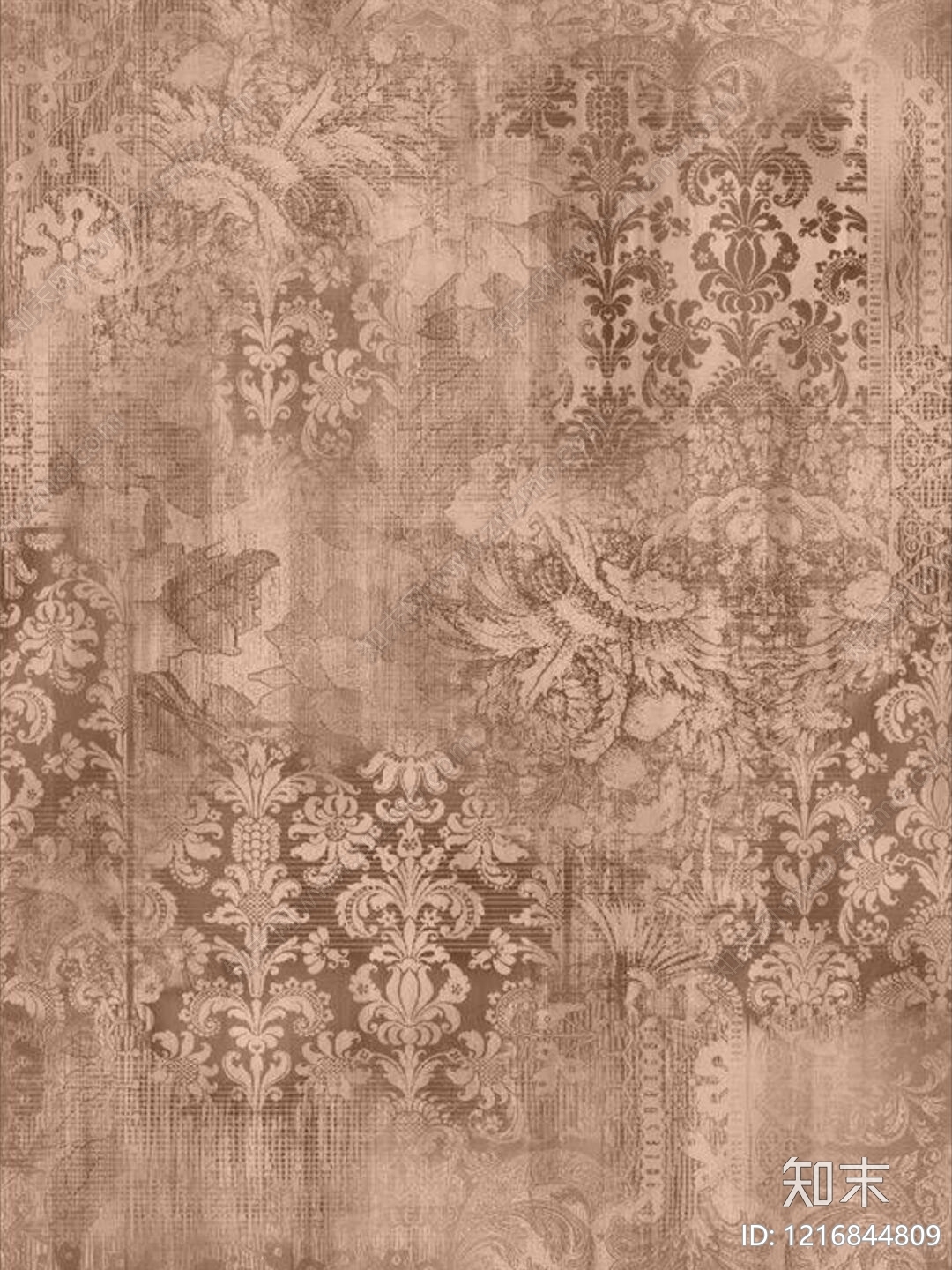 中古花纹壁纸贴图下载【ID:1216844809】