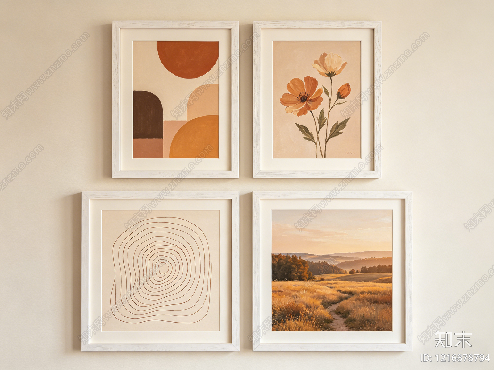 现代装饰画贴图下载【ID:1216878794】