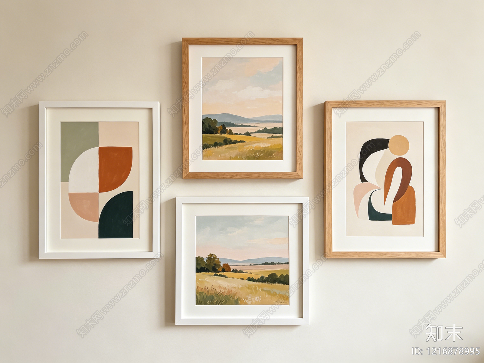 现代装饰画贴图下载【ID:1216878995】