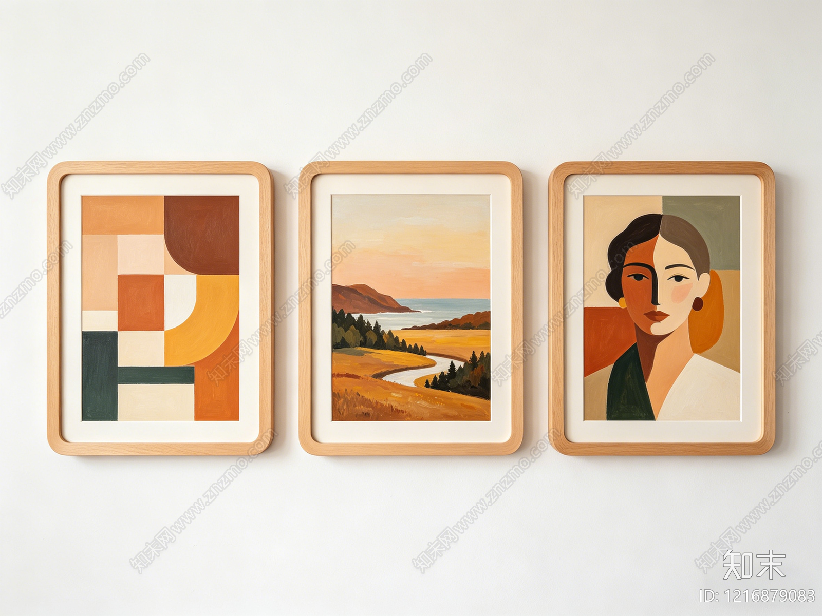 现代装饰画贴图下载【ID:1216879083】