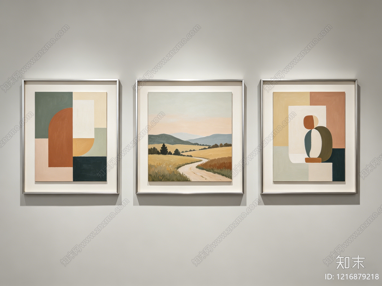 现代装饰画贴图下载【ID:1216879218】