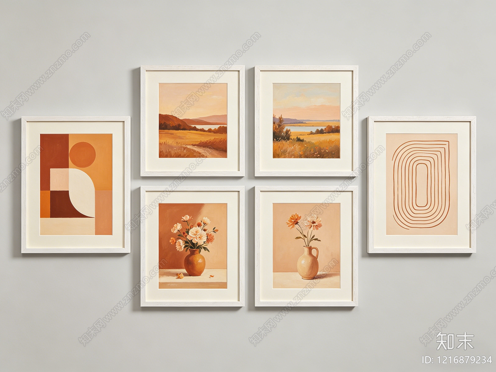 现代装饰画贴图下载【ID:1216879234】