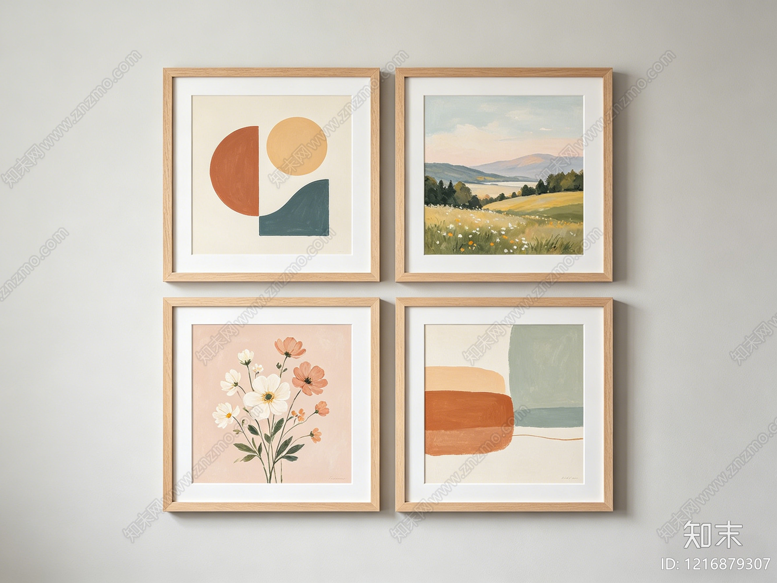 现代装饰画贴图下载【ID:1216879307】