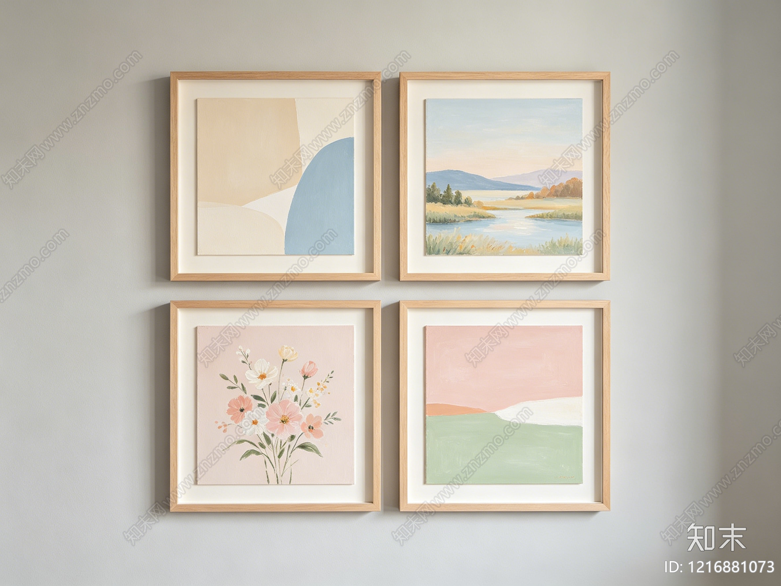 现代装饰画贴图下载【ID:1216881073】