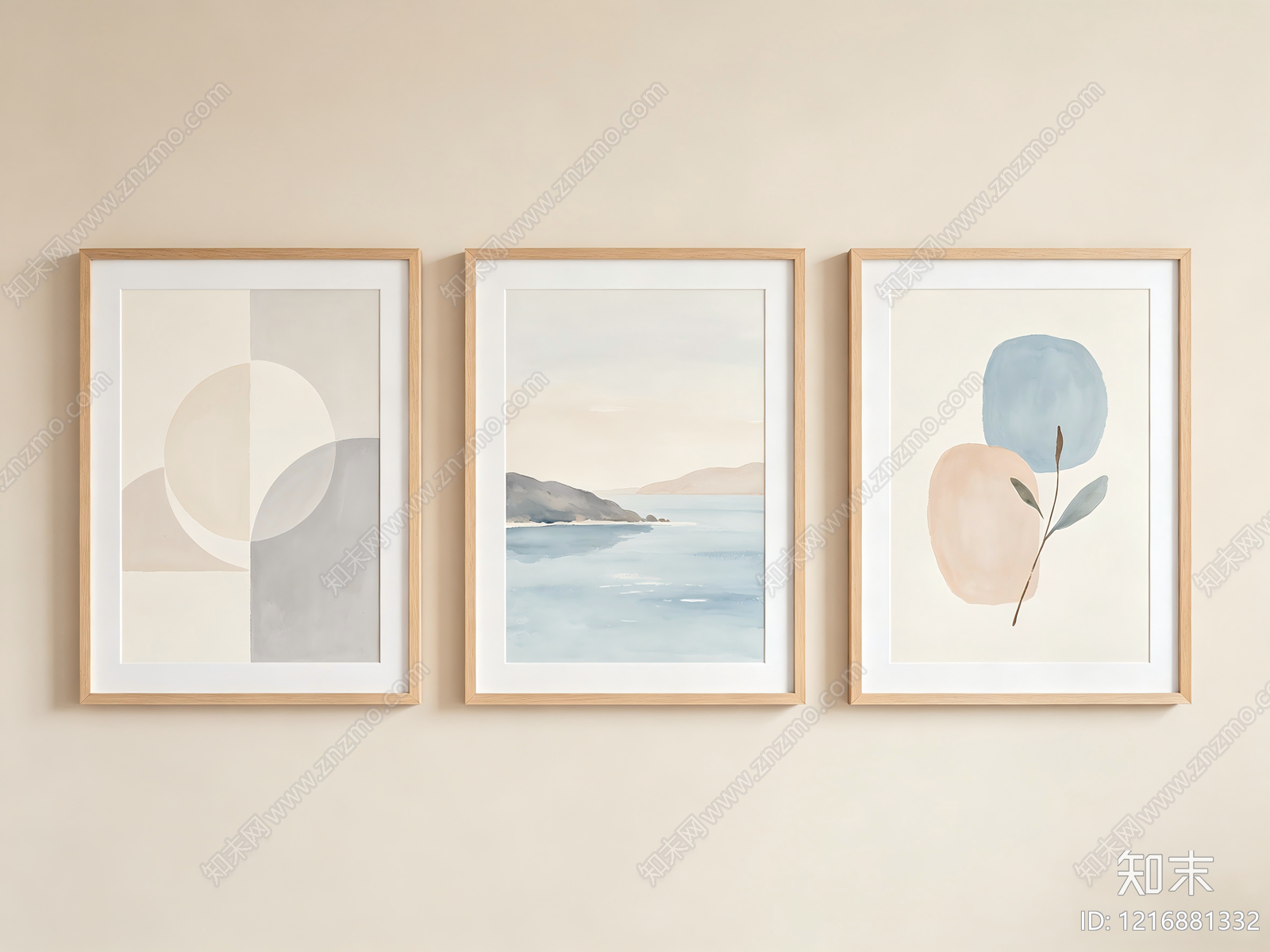 现代装饰画贴图下载【ID:1216881332】