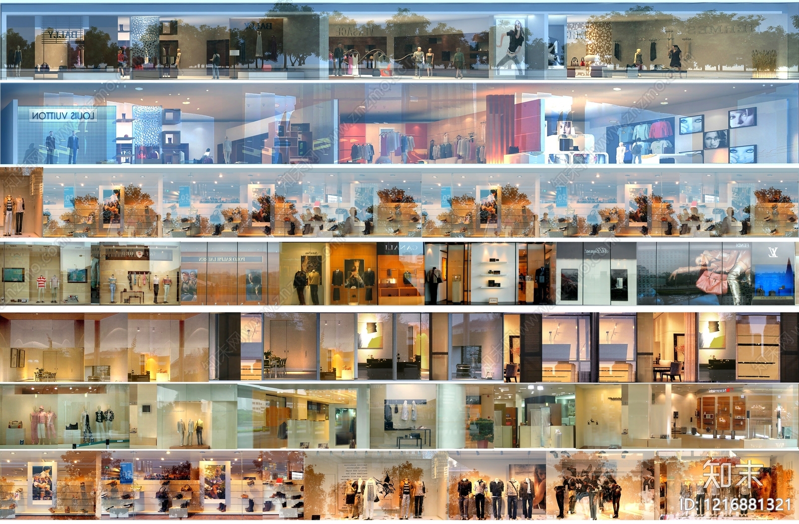 现代店铺贴图下载【ID:1216881321】