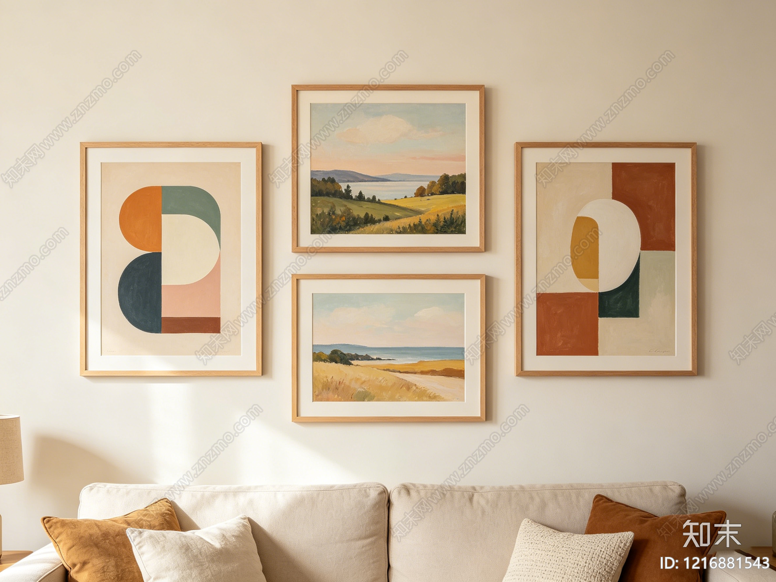 现代装饰画贴图下载【ID:1216881543】