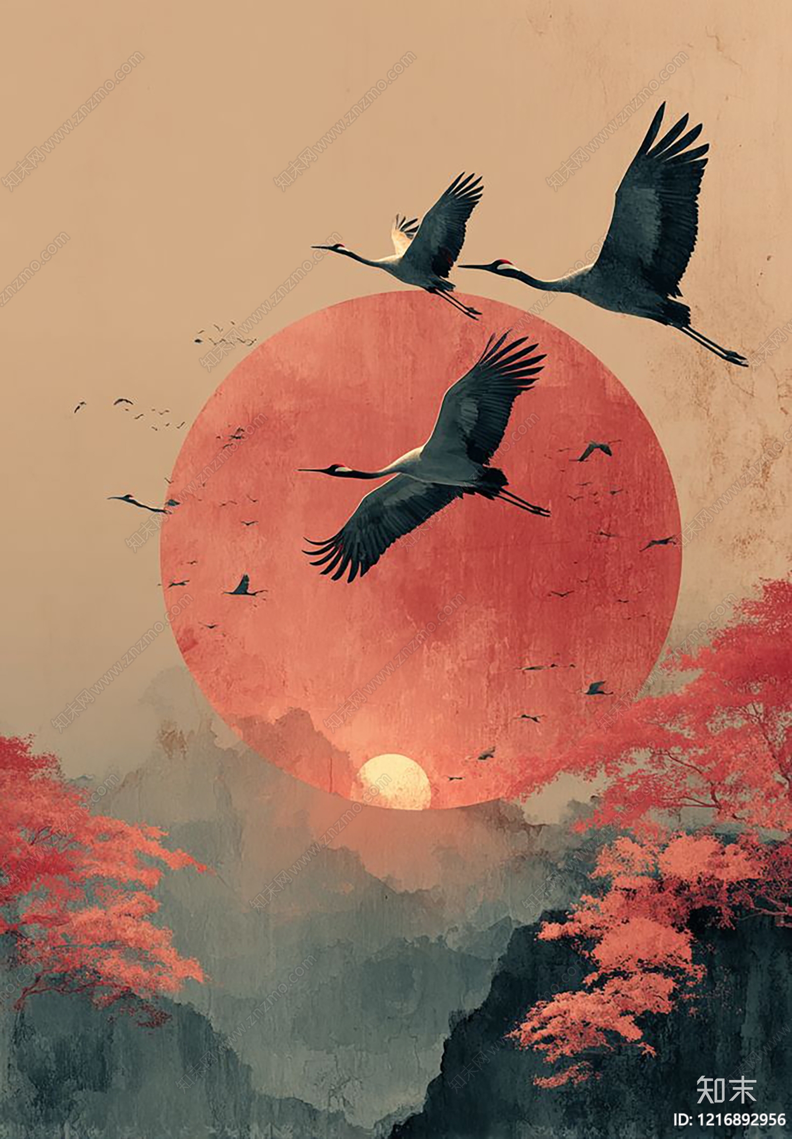 现代装饰画贴图下载【ID:1216892956】