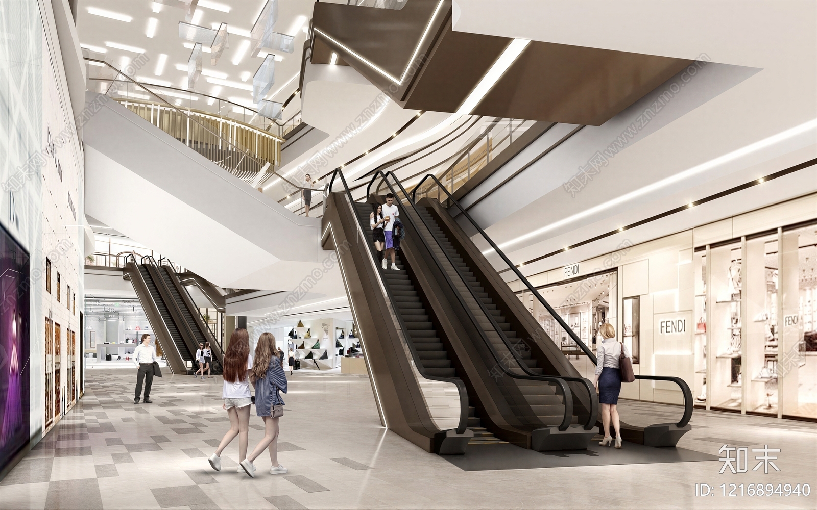 现代商场贴图下载【ID:1216894940】