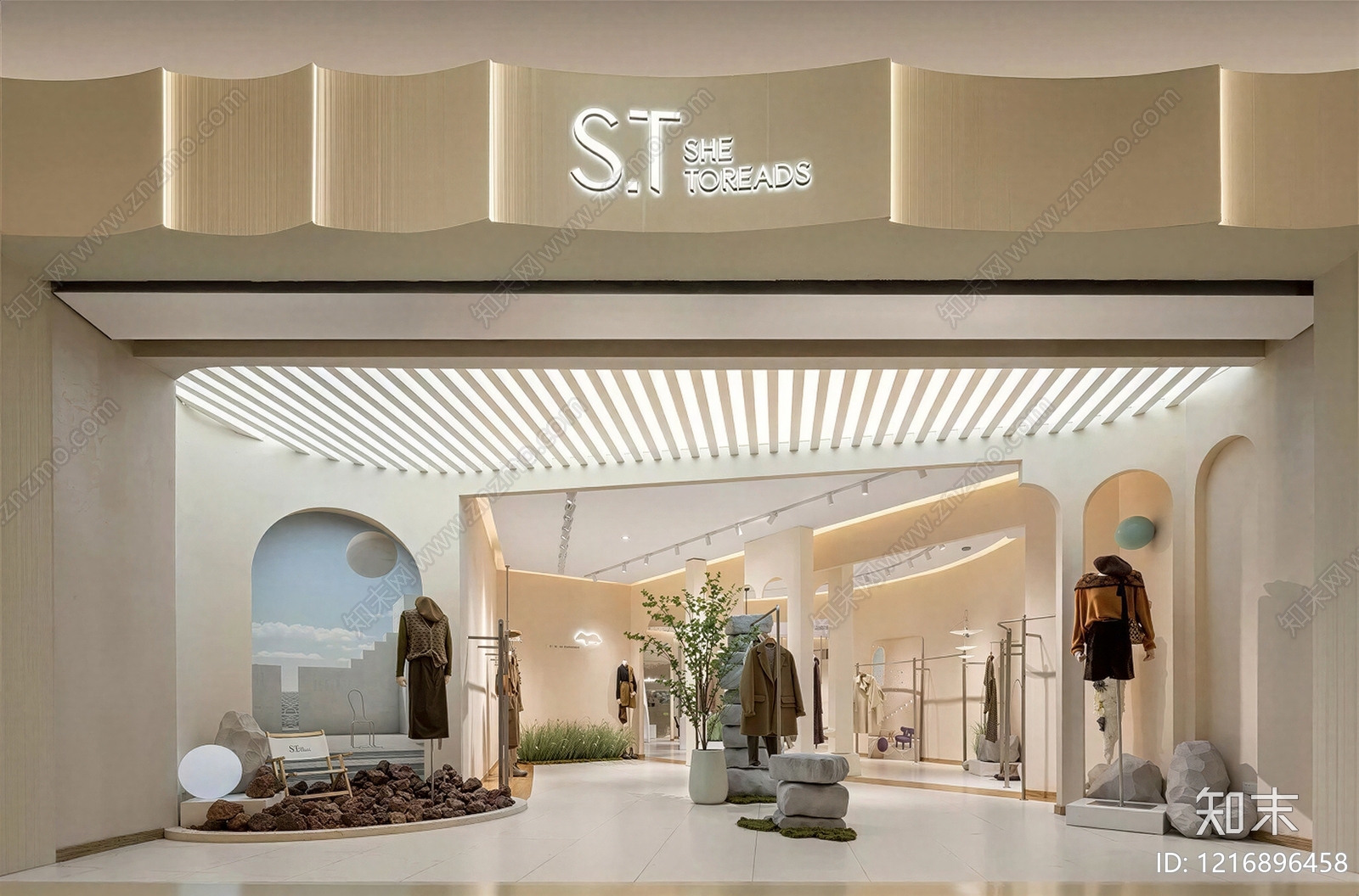 现代商铺贴图下载【ID:1216896458】