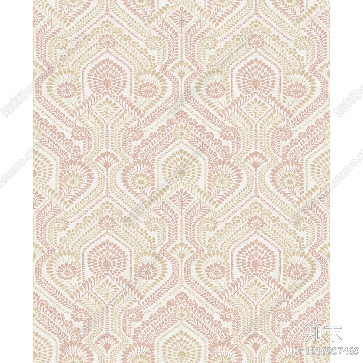 奶油花纹壁纸贴图下载【ID:1216897469】
