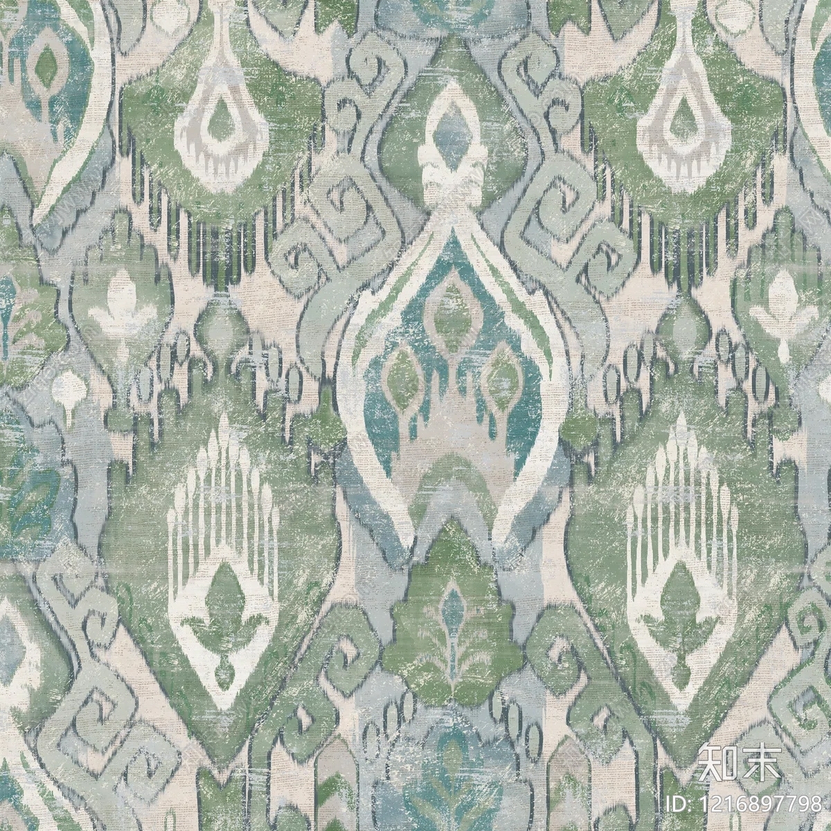 北欧花纹壁纸贴图下载【ID:1216897798】