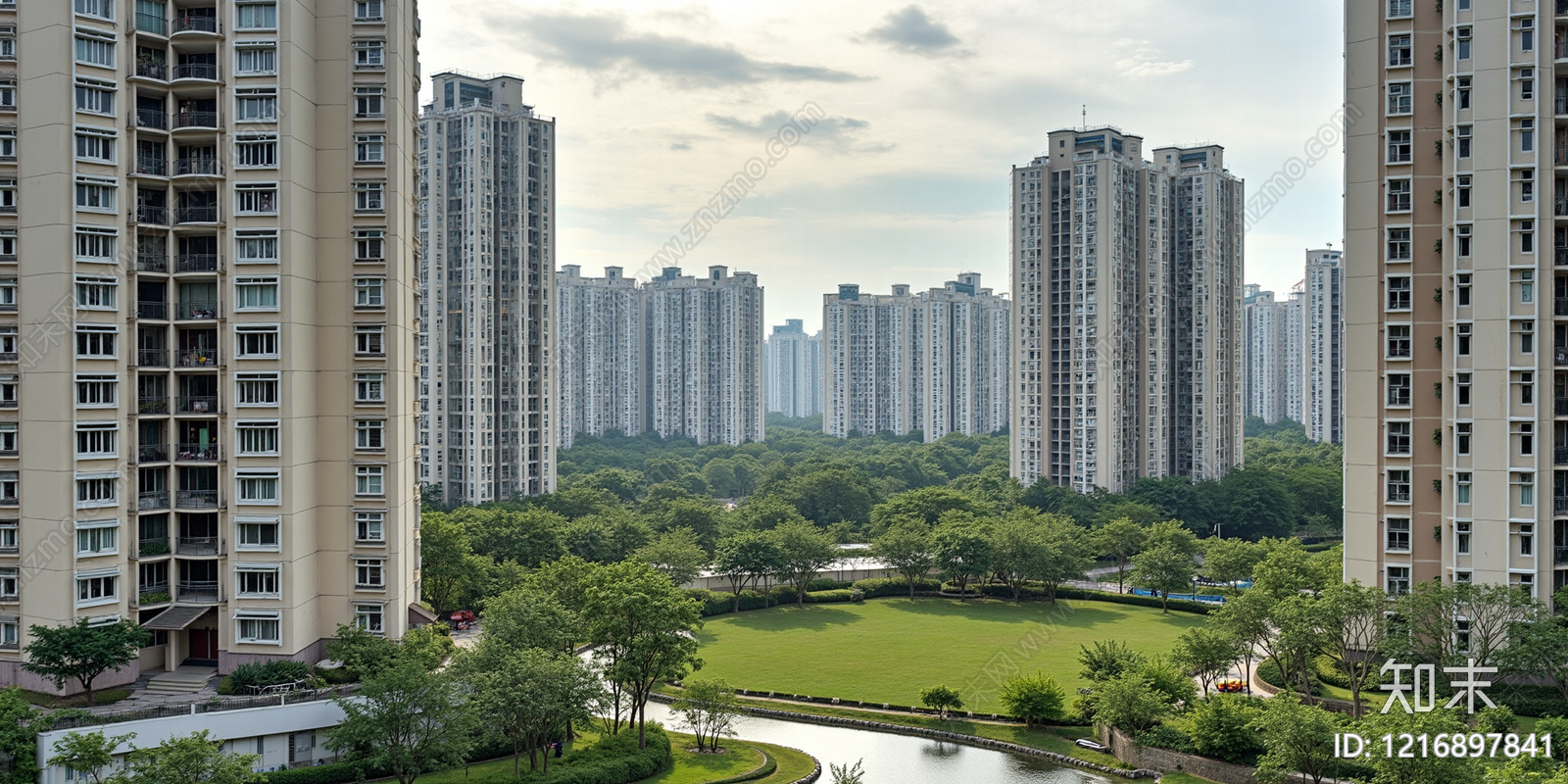 现代小区外景贴图下载【ID:1216897841】