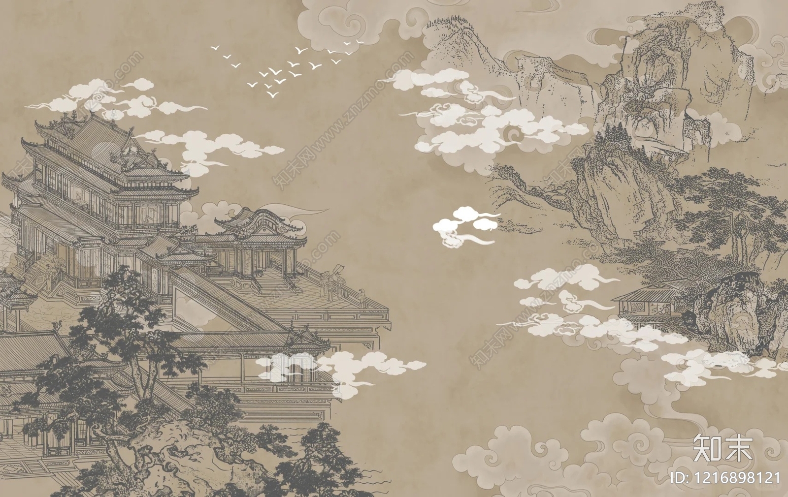 山水贴图下载【ID:1216898121】