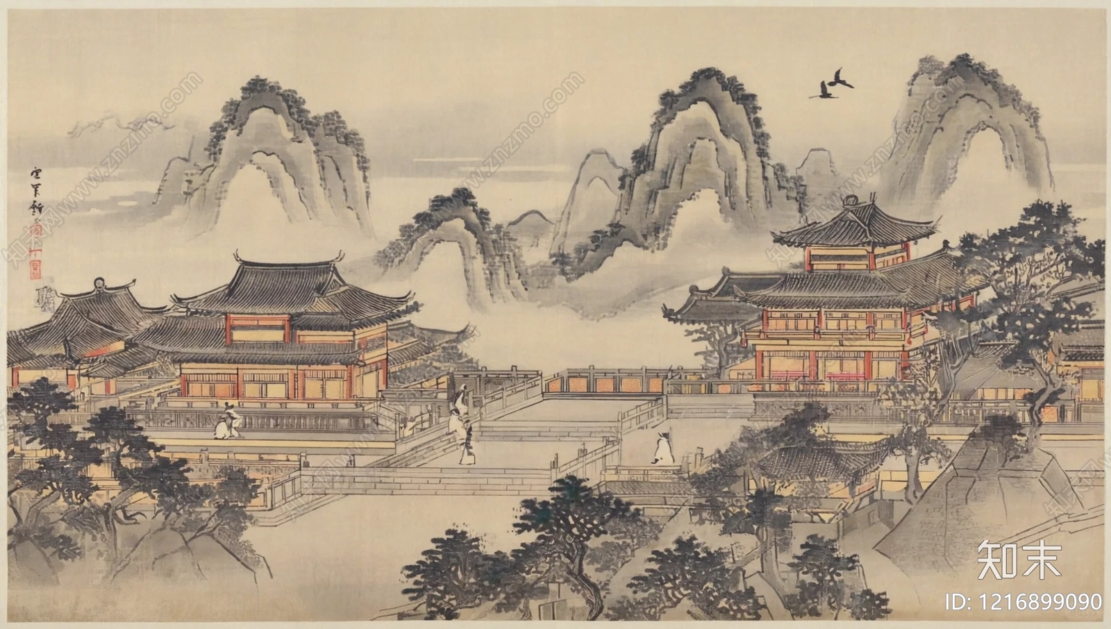 山水贴图下载【ID:1216899090】