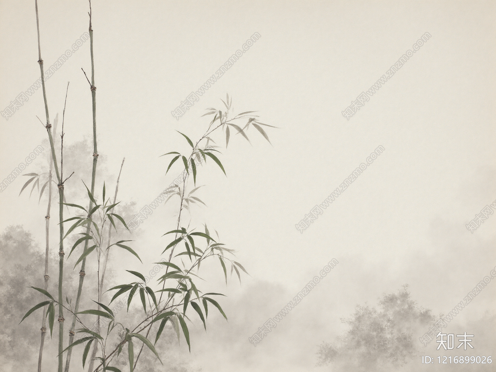 新中式壁画贴图下载【ID:1216899026】