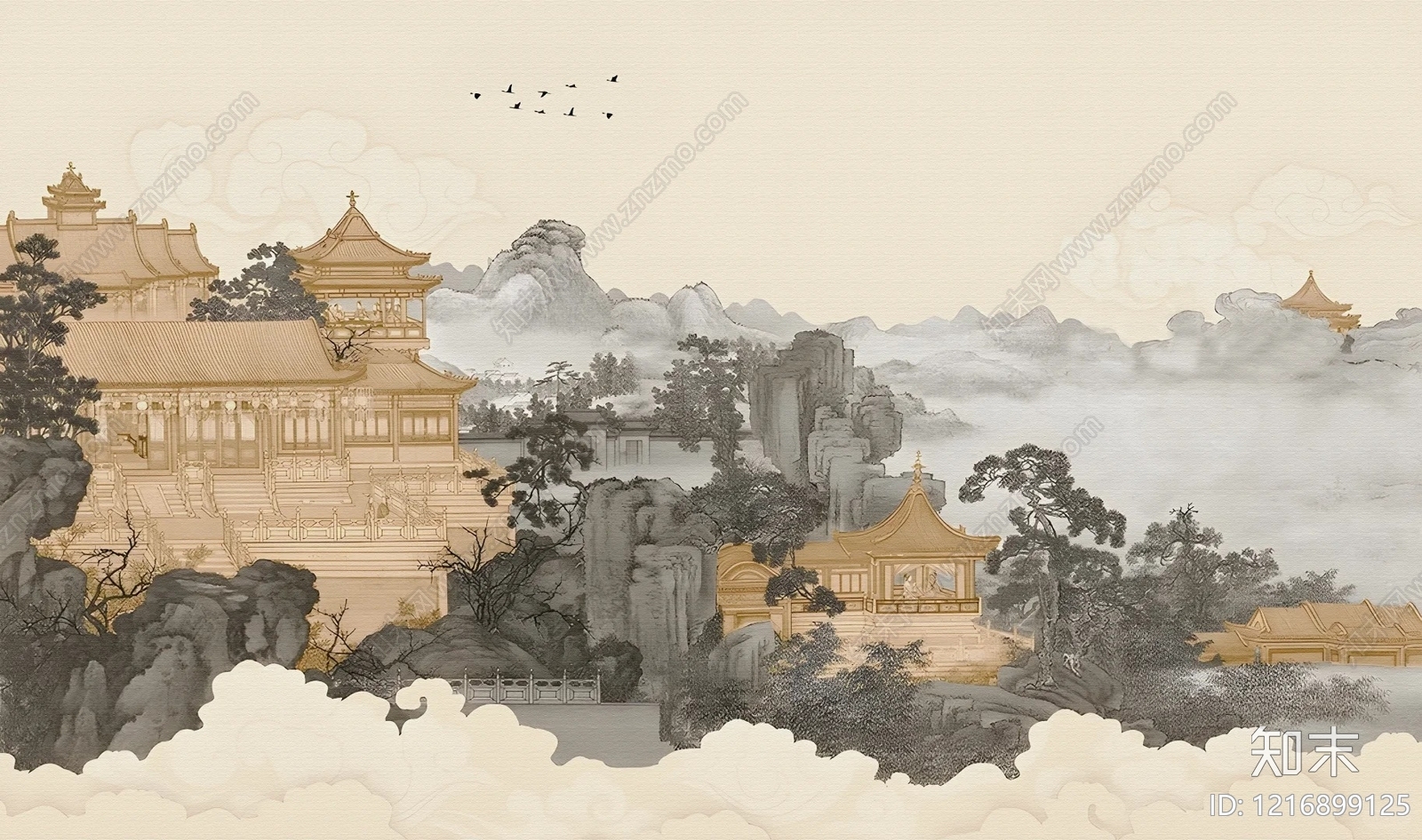 山水贴图下载【ID:1216899125】