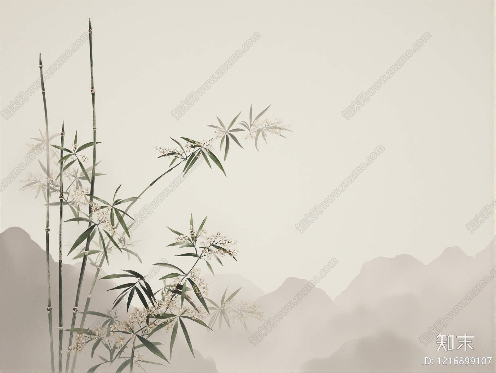 新中式壁画贴图下载【ID:1216899107】